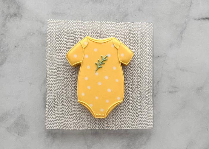 Image of This sweet onesie cookie is great on its own, or as part of a baby shower set.