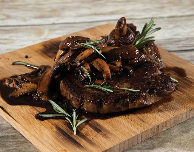 Image of Ribeye with Roasted Mushrooms