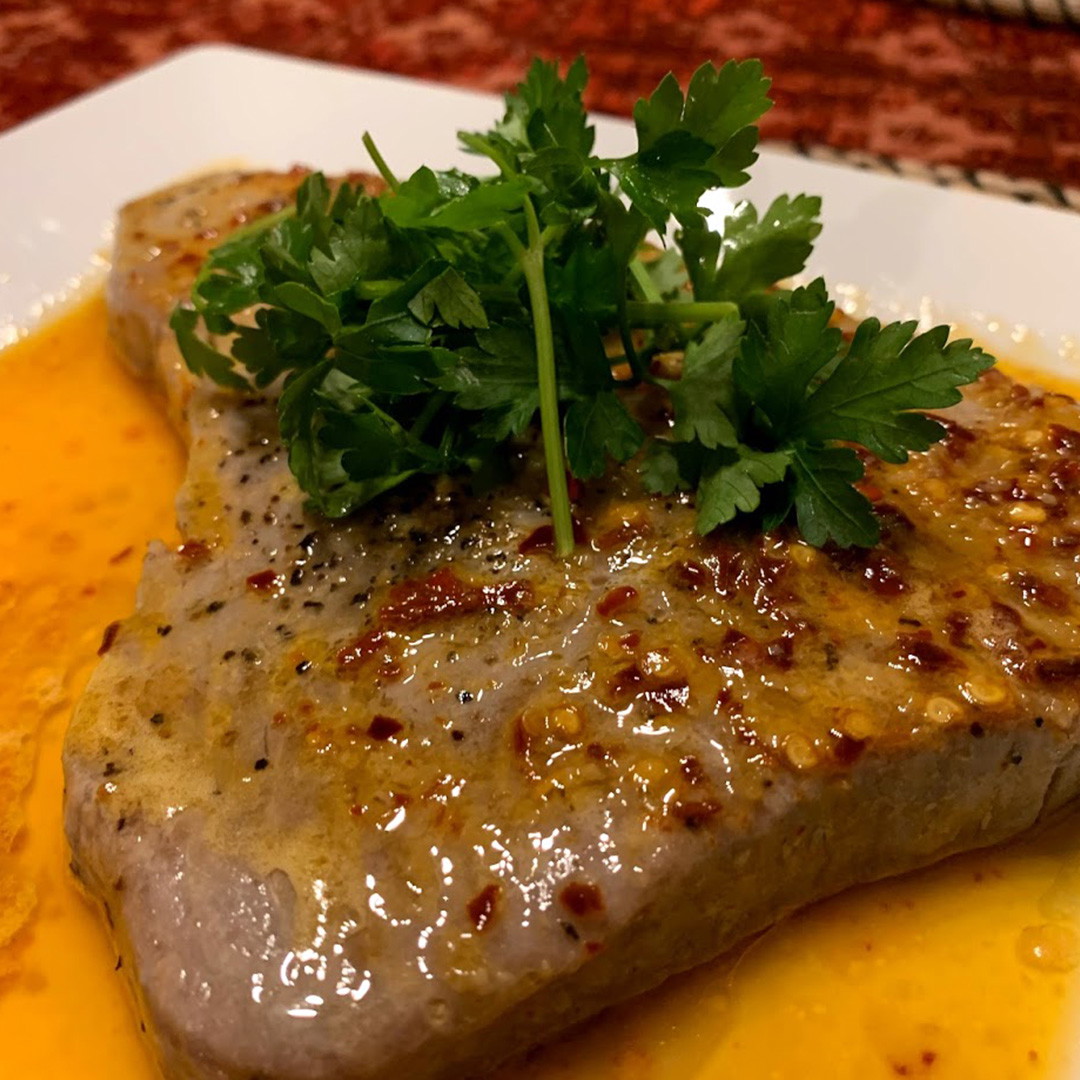 Tuna Steak in Spicy Lemon Butter Sauce