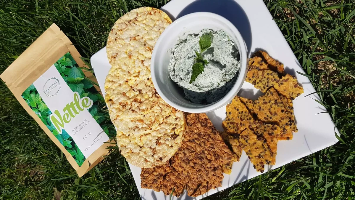 Nettle goat cheese spread