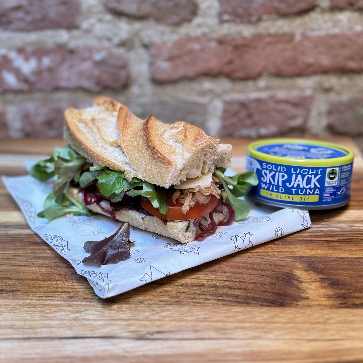 Italian baked tuna sandwich