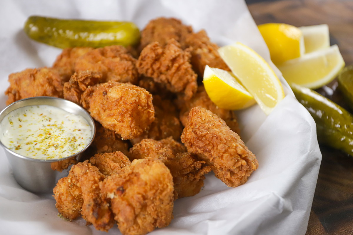 Pickle Fried Cod Bites
