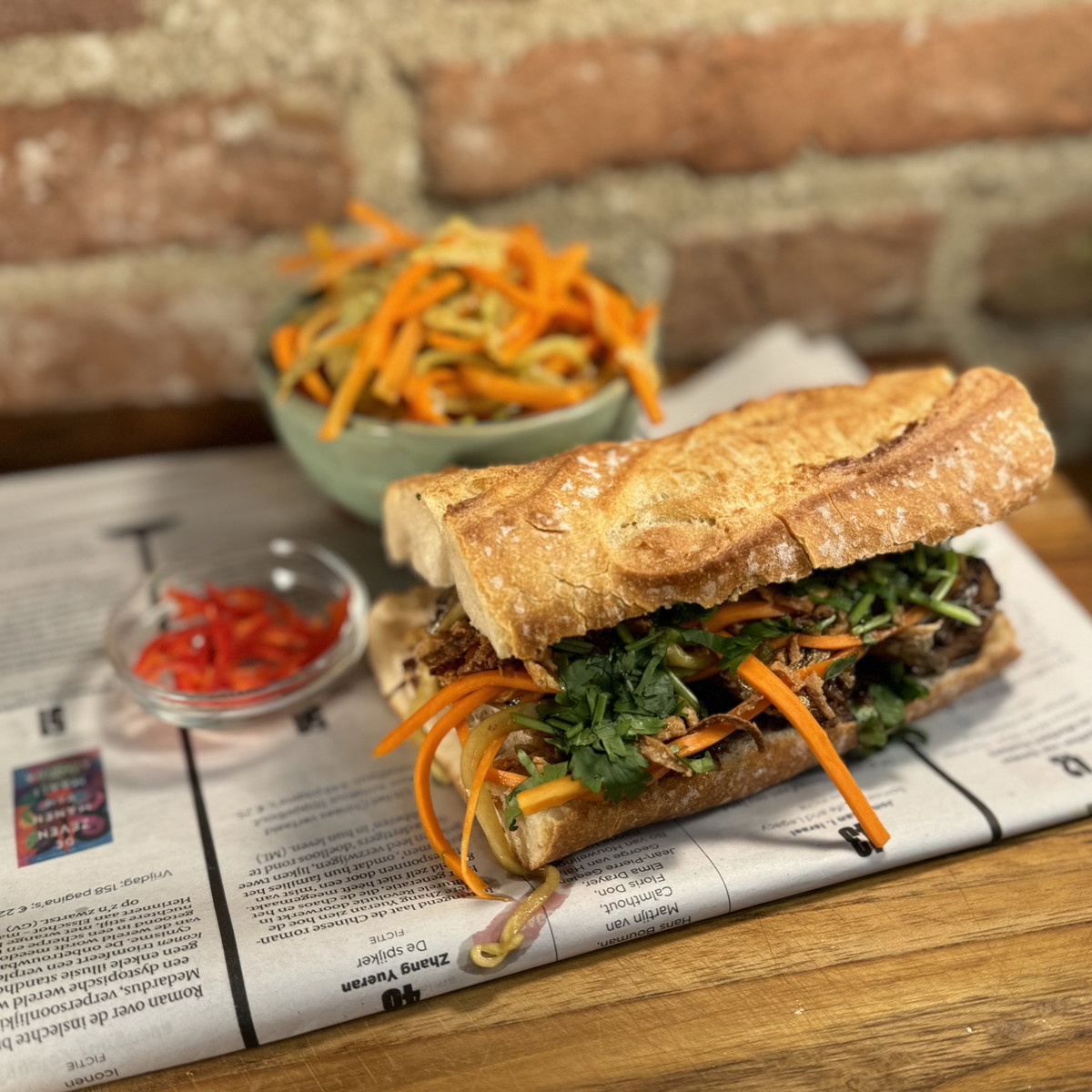 Sardine teriyaki sandwich