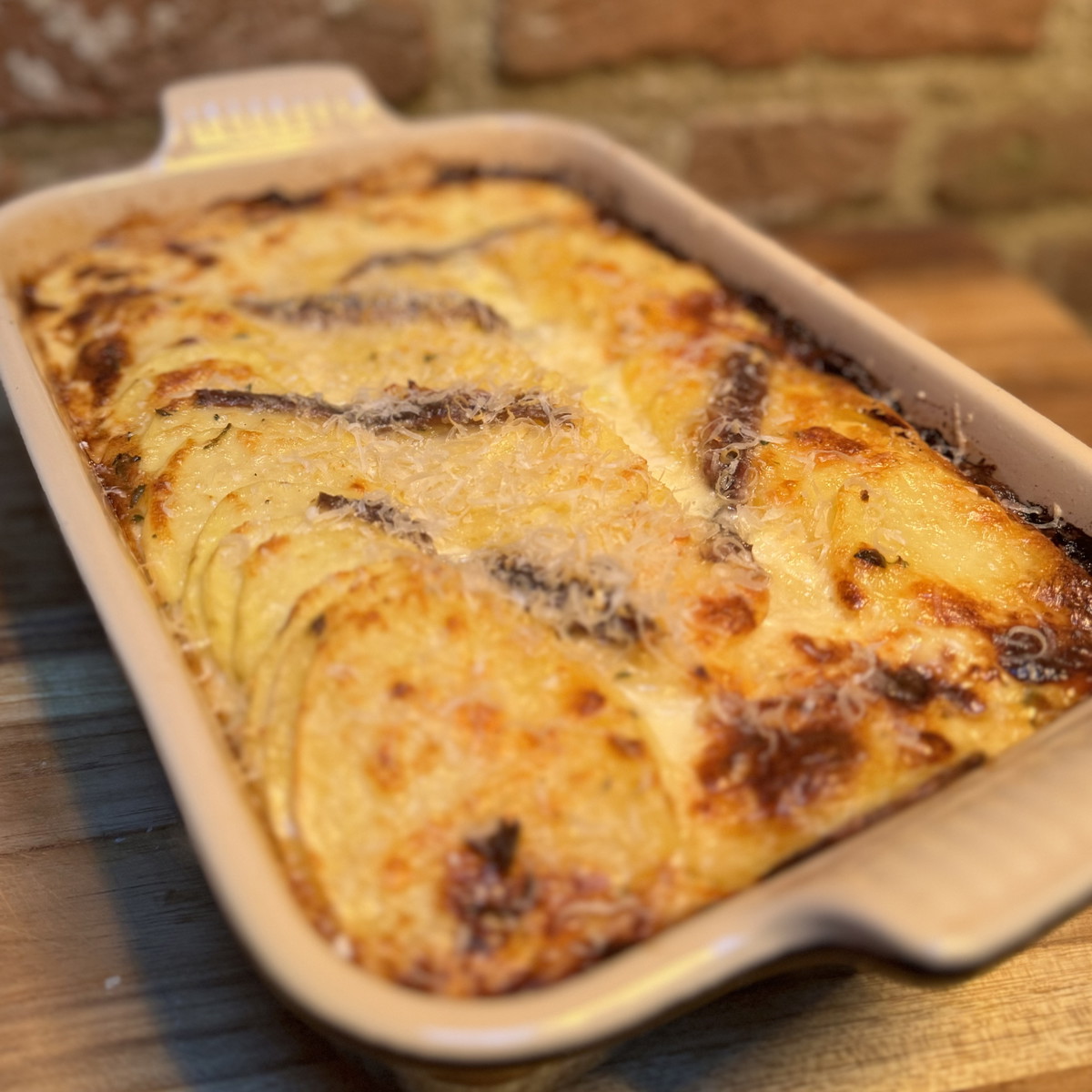 Anchovy gratin