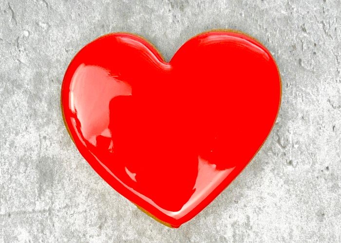 Image of This classic red heart is a great beginner design.