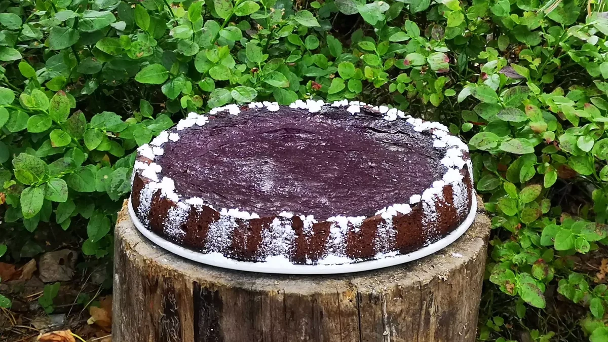 Bilberry quark tart 