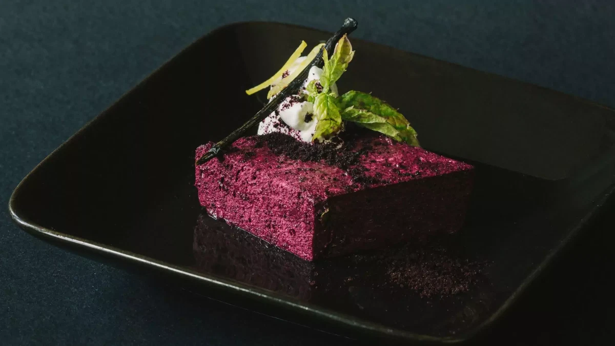 Bilberry pannacotta