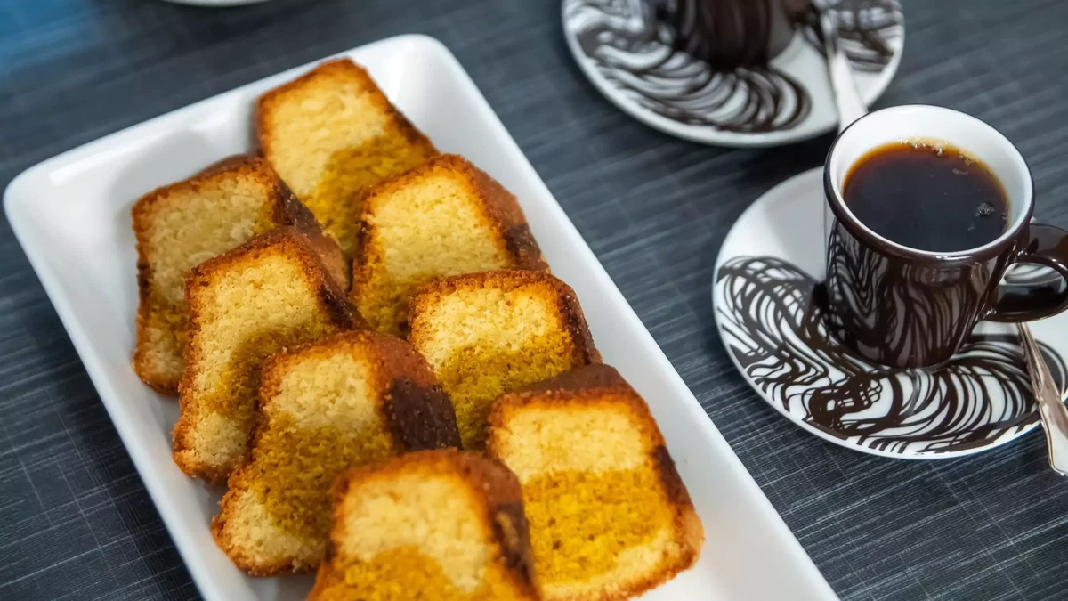 Sea buckthorn tiger cake (Marble Cake)