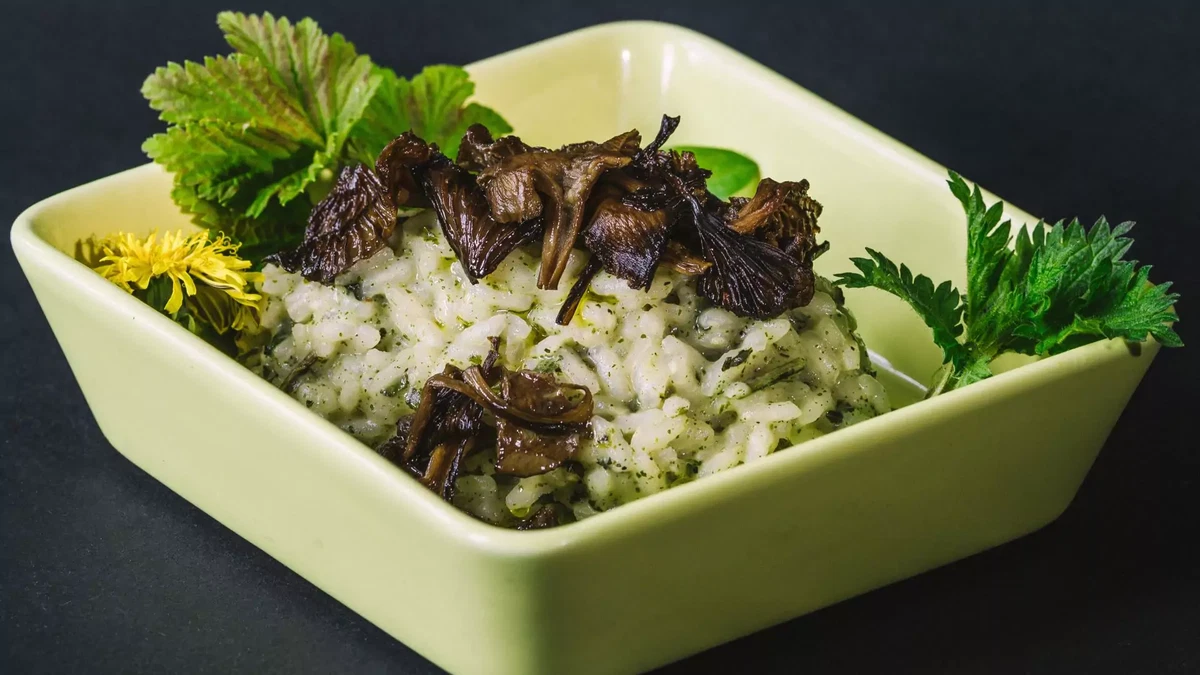 Trumpet chanterelle risotto