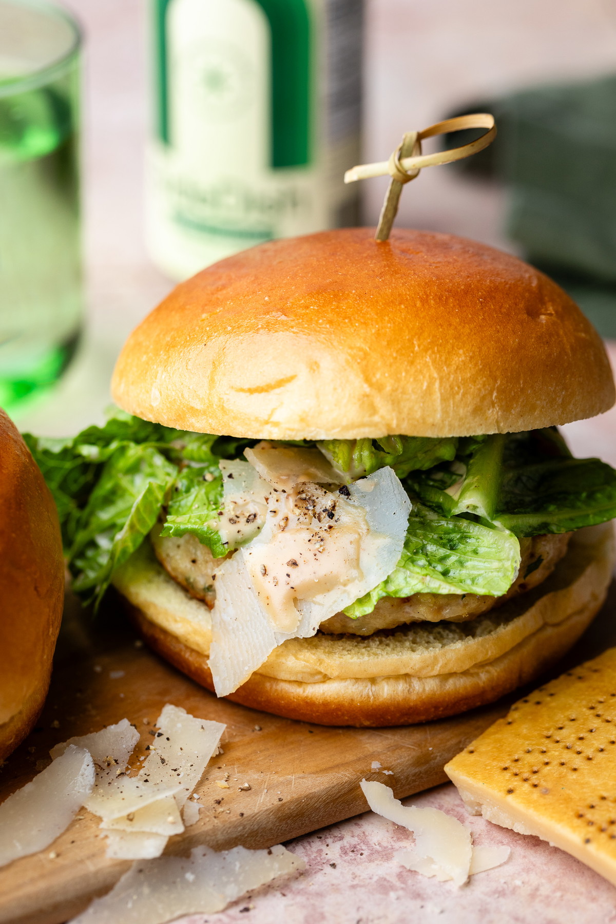 Miso Caesar Chicken Burgers