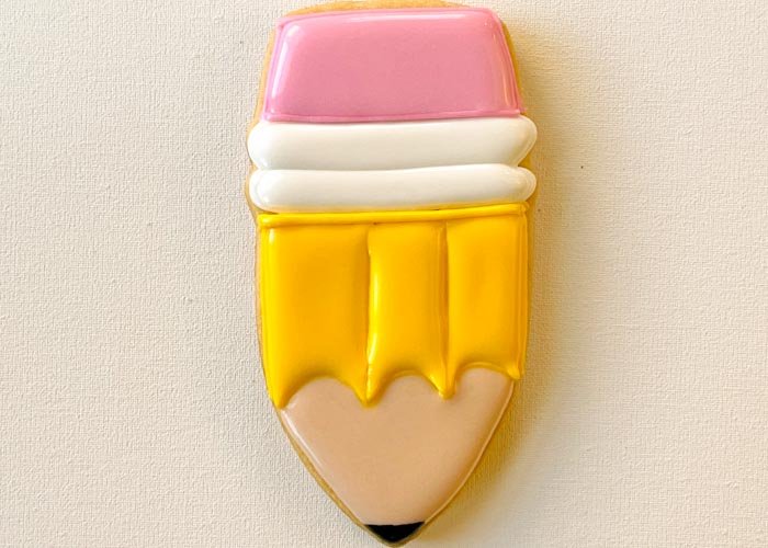 Image of This pencil cookie is a sweet gift for both educators and students.
