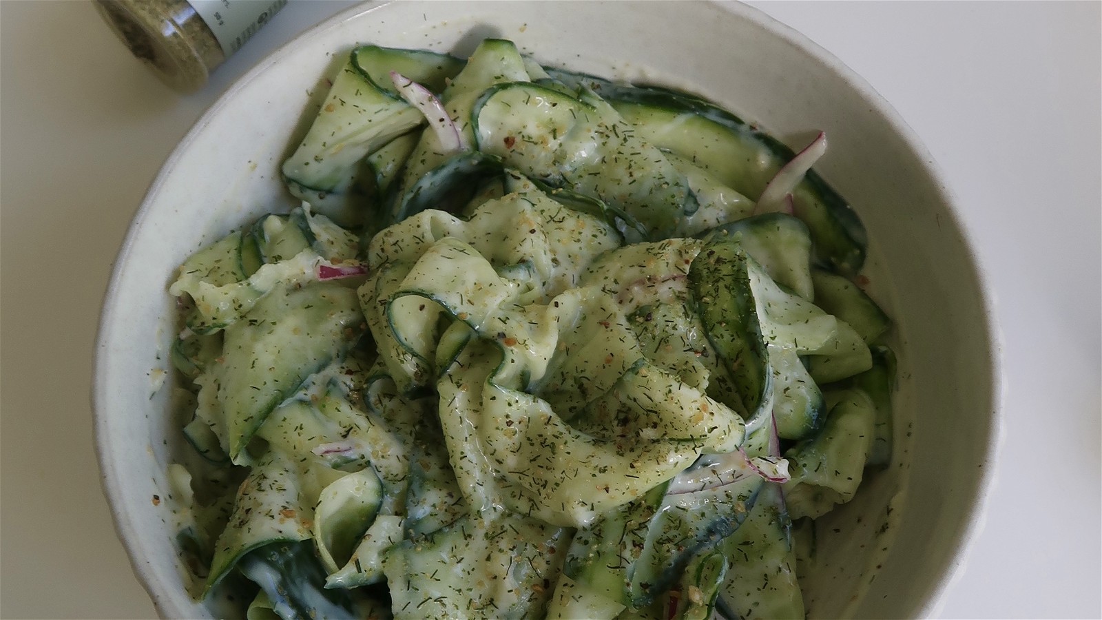 Creamy Dill &amp; Garlic Cucumber Salad-image