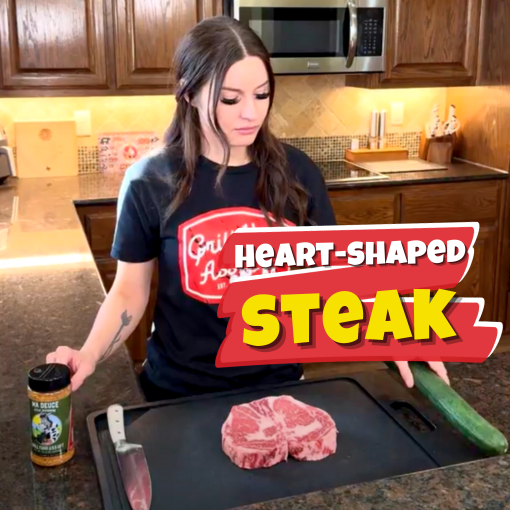 Heart-Shaped Ribeye with Herb Butter Recipe from H-E-B