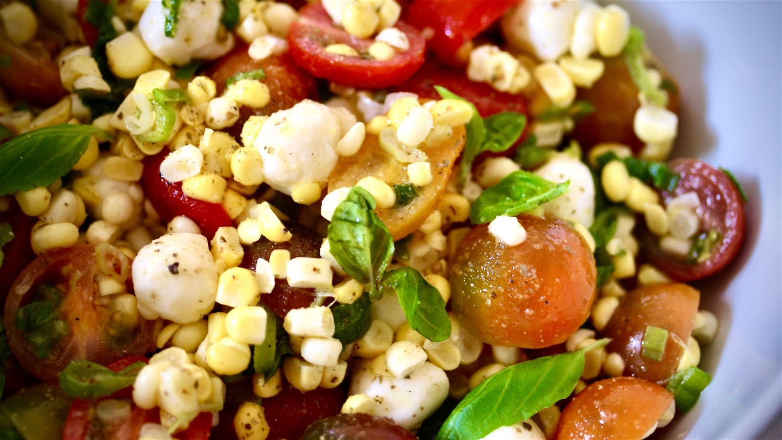 Image of Fresh Corn, Tomato and Mozzarella Salad