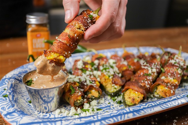 Image of Street Corn Stuffed Jalapeno Poppers