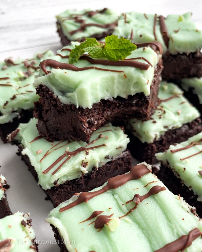 Image of Chocolate Mint Protein Brownies (Vegan)