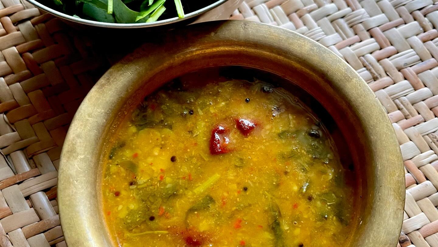 Image of Vendhaya Keerai Sambar / Fenugreek leaves Sambar 