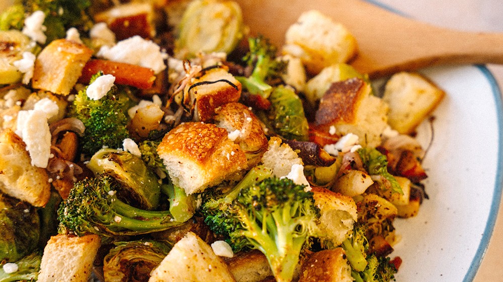 Image of Roasted Broccoli and Brussels Sprouts Salad