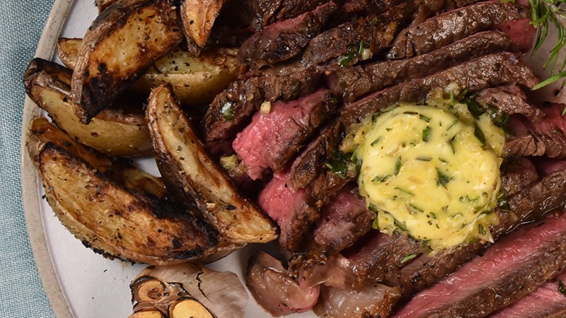 Perfect Grilled Tomahawk Steak made by Turbo E Outdoor Electric Grill