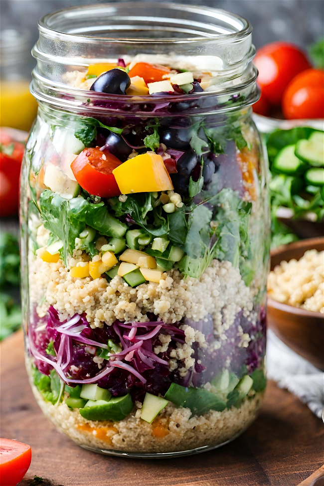 Image of Quinoa Mason Jar Salad