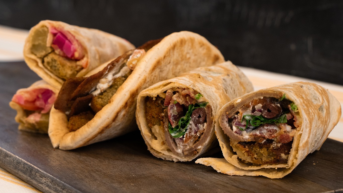 Image of Deliciously easy falafel wraps!