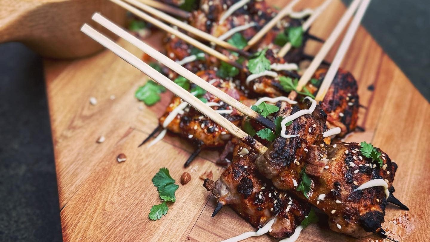 Image of Korean Glazed Chicken over Charcoal 