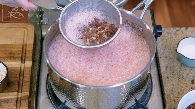 Image of Remove the beef and the garlic from the pot and set them aside, leaving the oil behind. Later on, we will have to bring the temperature to 400F. The beef contains a lot of moisture. If you don't remove it, the...