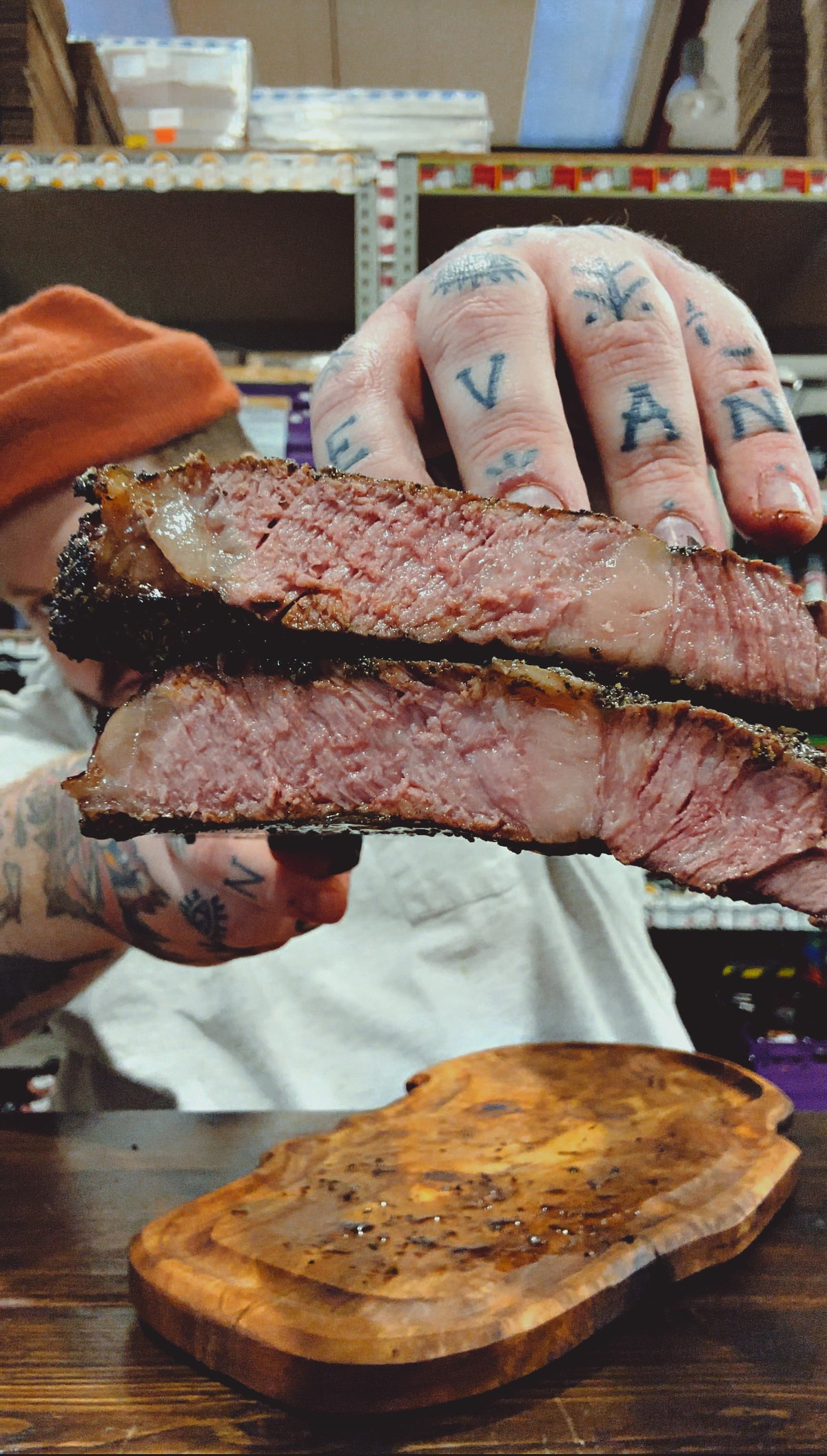 Reverse Seared Pastrami Ribeye Steak