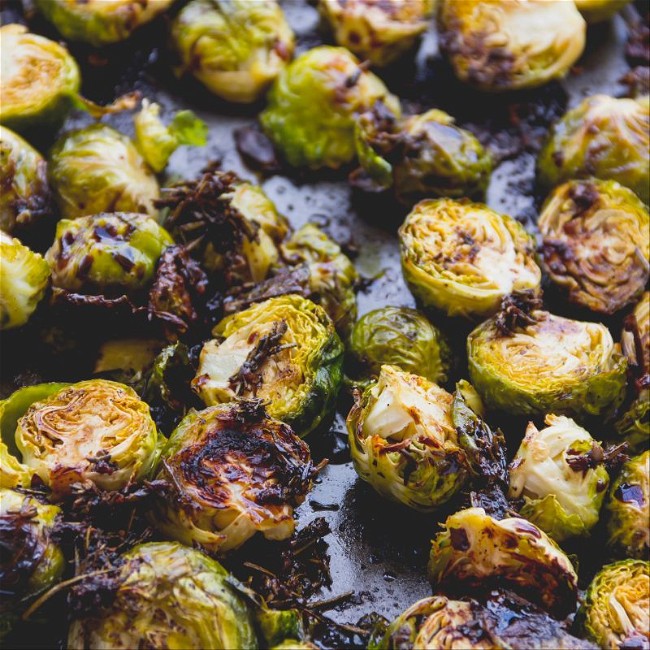 Image of Wood-Fired Brussels Sprouts with Balsamic Glaze