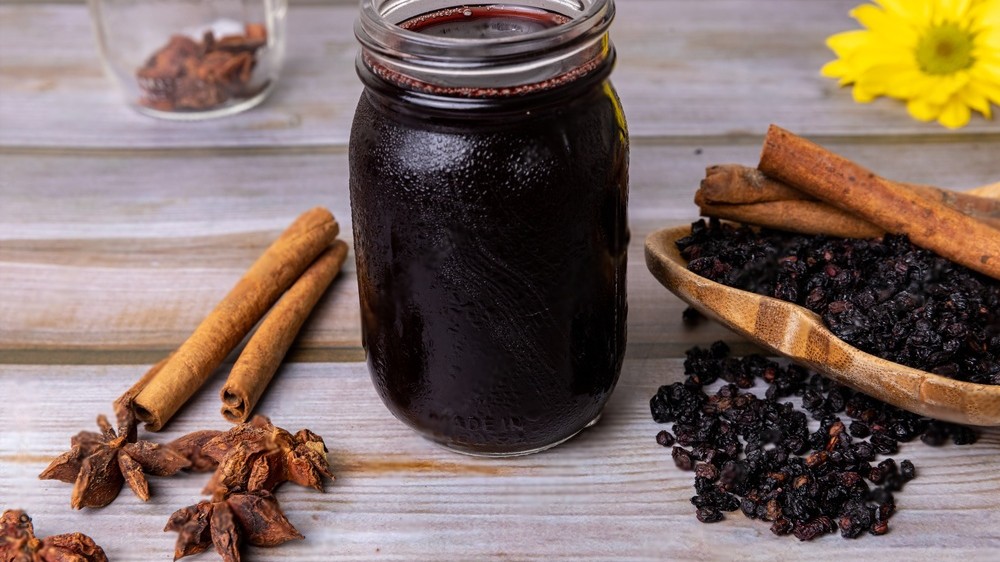 Image of Spiced, Easy Elderberry Syrup for Cold & Flu Prevention