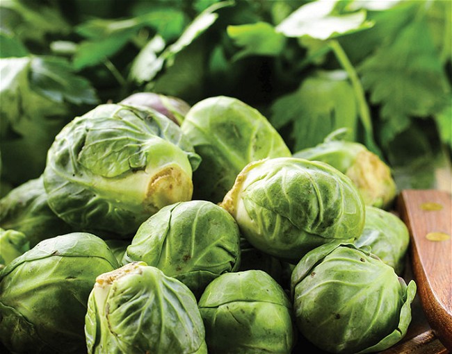 Image of Brussels Sprouts with Pine Nuts & Pomegranate