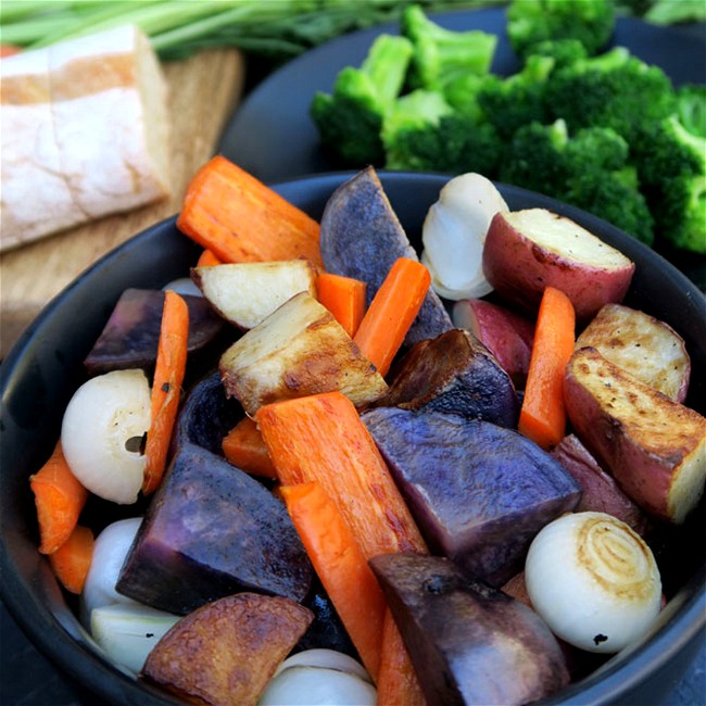 Image of colorful roasted potatoes