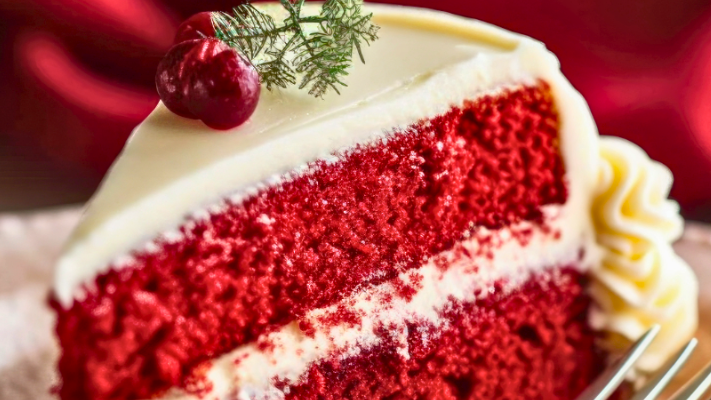 Image of Kiss Goodbye to Gluten, Embrace Crimson Delight: Cassava Red Velvet Cake for V-Day