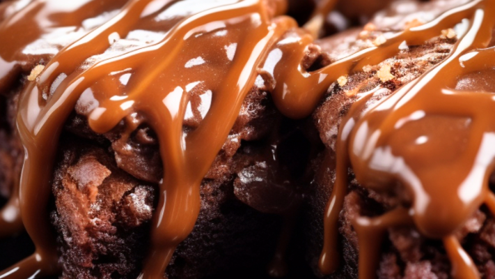 Image of Dive into Decadence: Salted Caramel Coffee Brownies with Cassava Flour Magic!