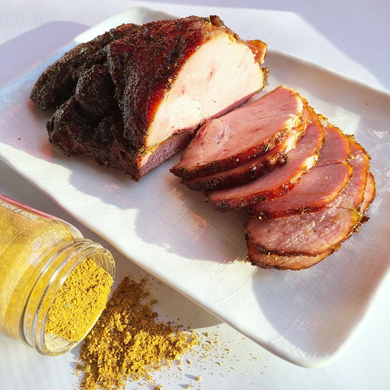 Maple Whiskey Glazed Ham
