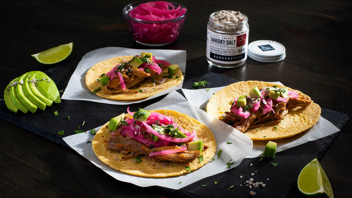 Pulled Pork Carnitas with Pickled Onions