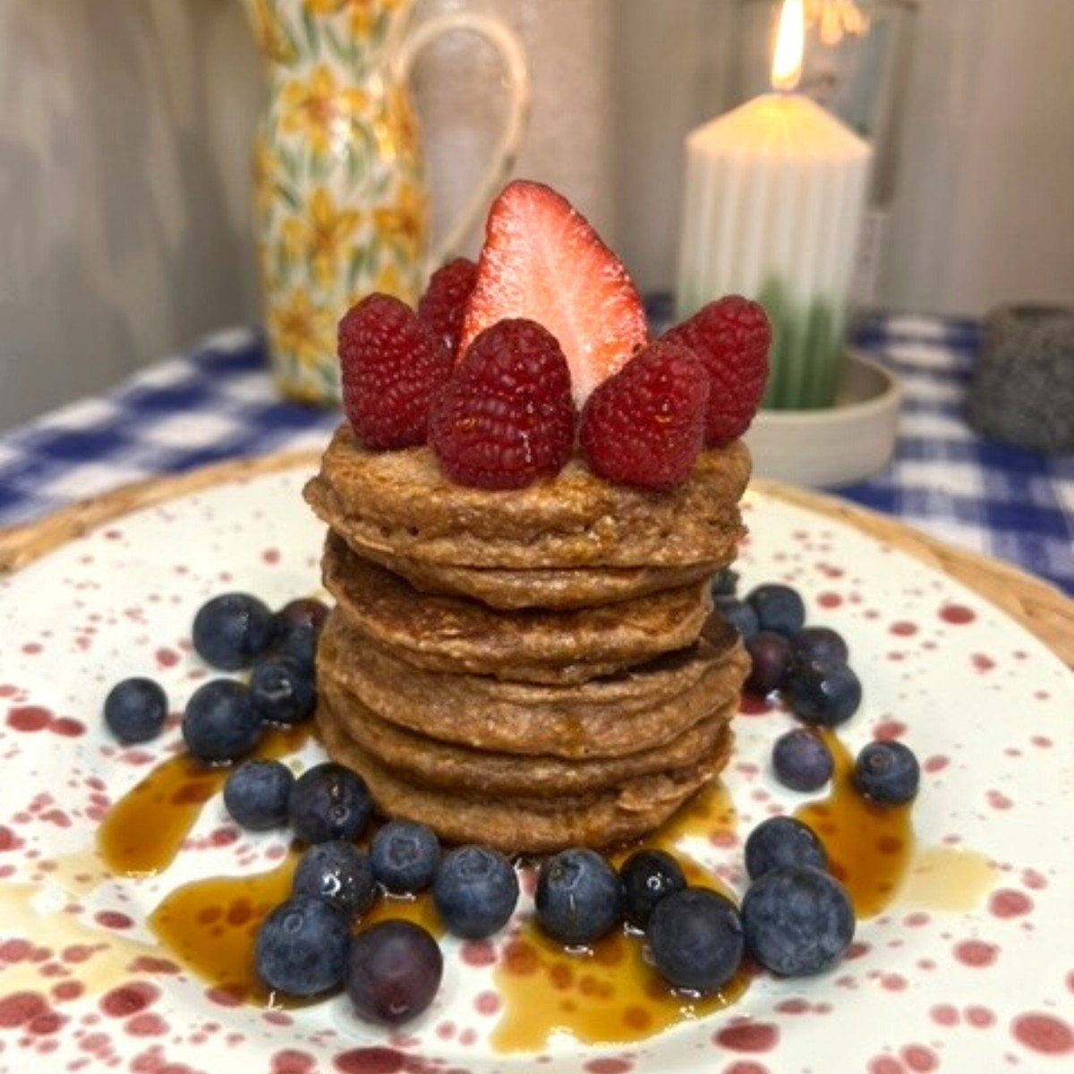 Chocolate Oat Pancakes