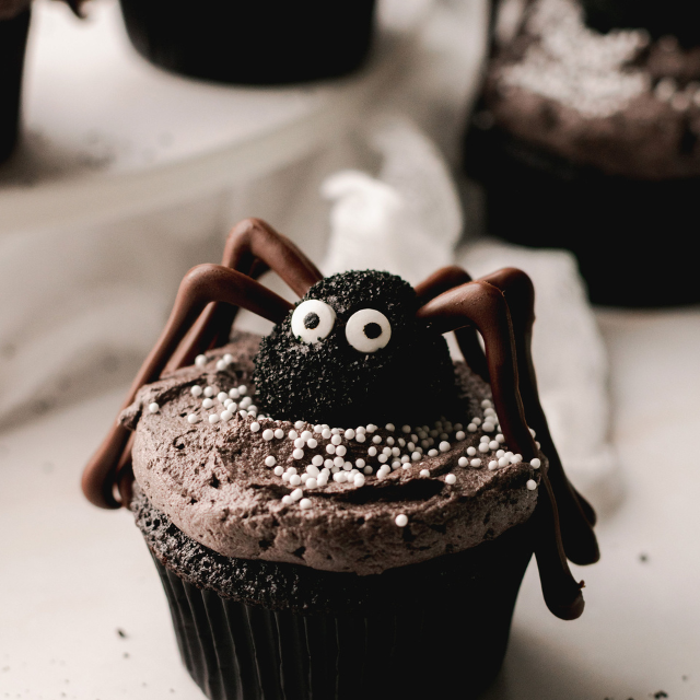 Image of Spooky Spider Cupcakes