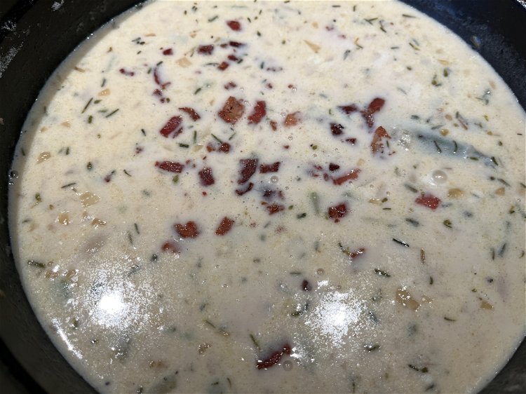 Image of Simmer until potatoes are tender, about 10-15 minutes. Add the...