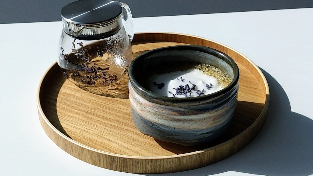 Image of Lavender Hojicha Latte