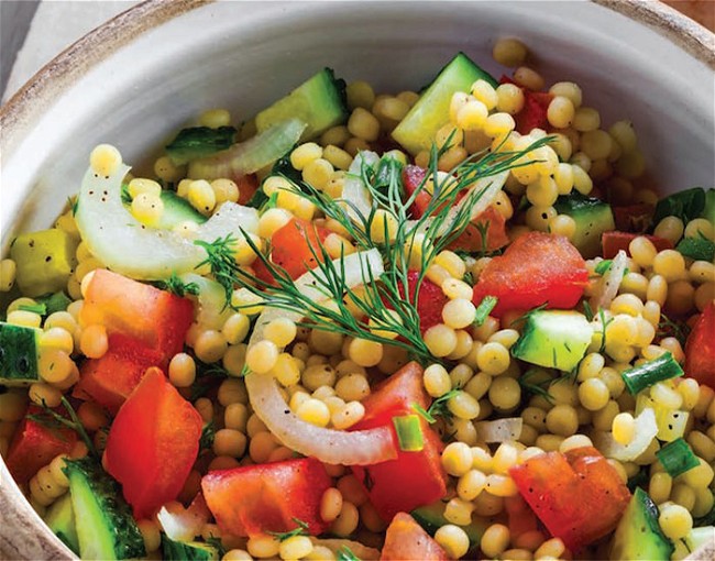 Image of Israeli Couscous with Diced Vegetables and Curry