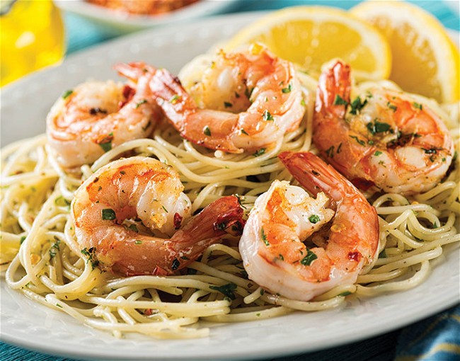 Image of Lemon Garlic Shrimp Pasta