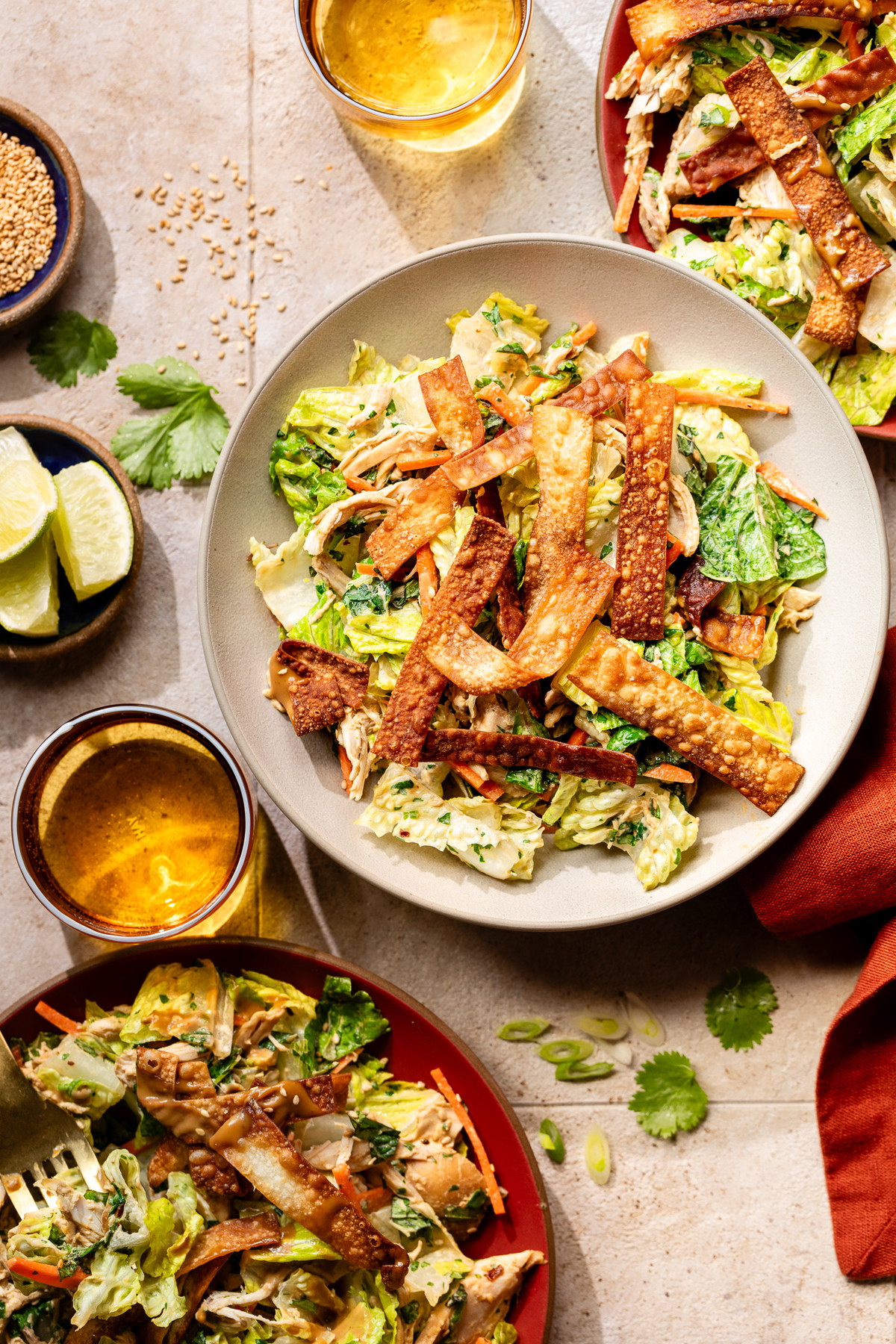 Crispy Wonton Chicken Salad 