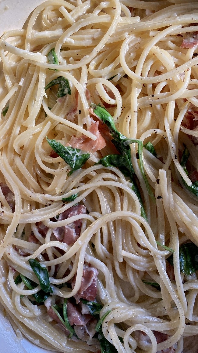 Image of Creamy Lemony Pasta with Prosciutto