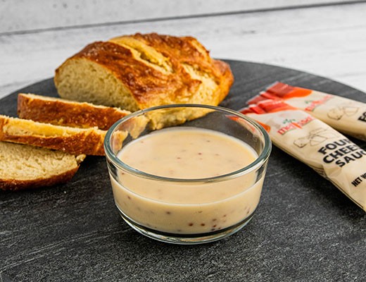 Image of Pretzel Bread Bites with 4 Cheese Beer Sauce