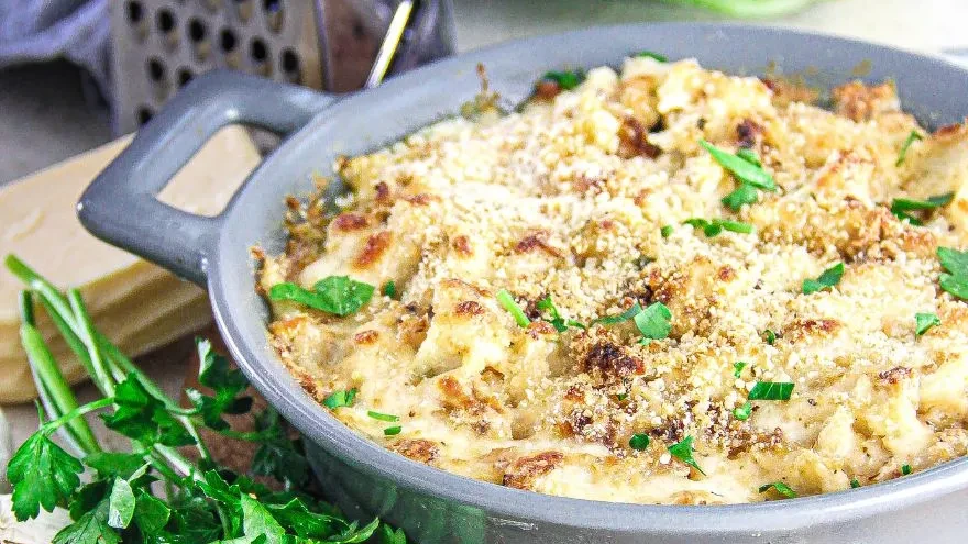 Image of African Ghost Pepper Cauliflower Mac & Cheese