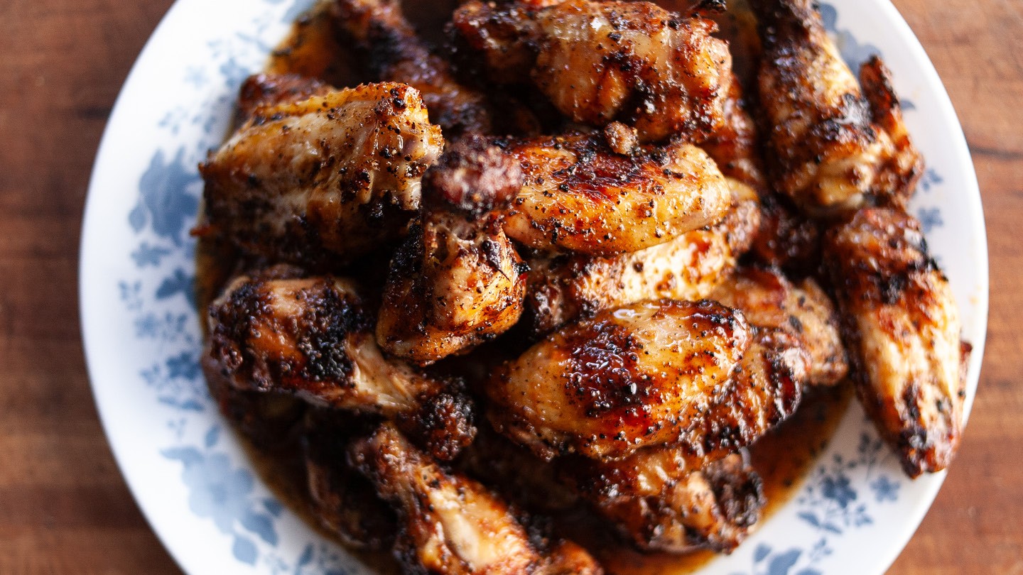 Image of Lemon Pepper Chicken Wings with Hot Honey