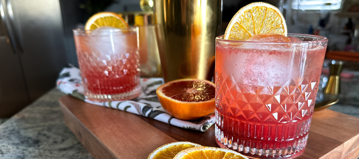 Blood Orange Vanilla Spritz Mocktail 