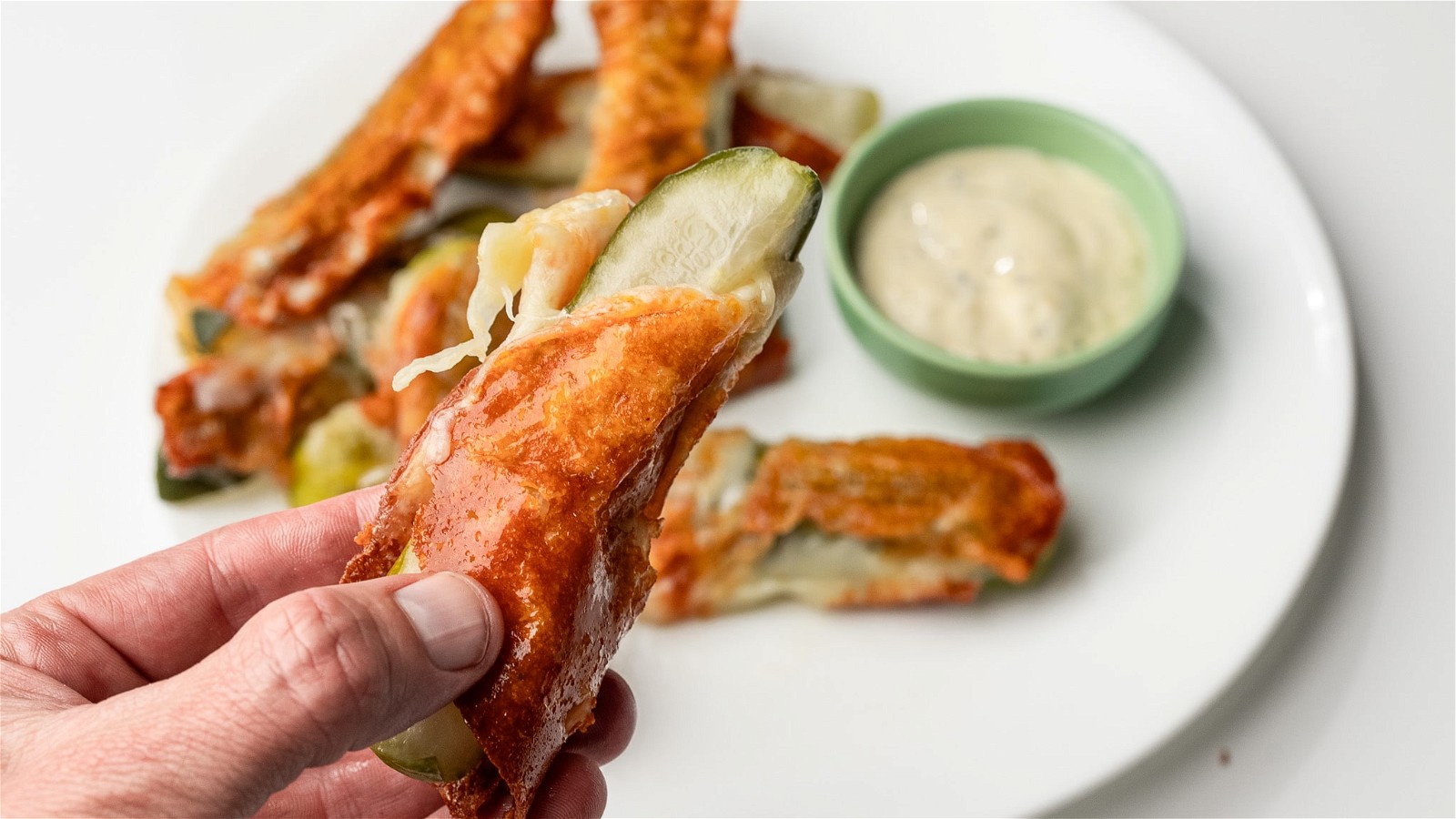 Image of Chickle (Cheese-Wrapped Pickles)