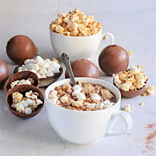 Image of Hot Cocoa Popcorn Bombs